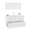 3 Piece High Gloss White Bathroom Furniture Set | HipoMarket