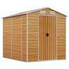 Light Brown Galvanised Steel Garden Shed | Spacious & Sturdy