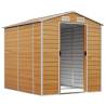 Light Brown Galvanised Steel Garden Shed | Spacious & Sturdy