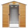 Light Brown Galvanised Steel Garden Shed | Spacious & Sturdy