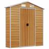 Light Brown Galvanised Steel Garden Shed | Spacious & Sturdy