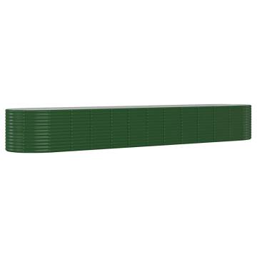 Garden Raised Bed Powder-coated Steel 507x100x68 cm - Green