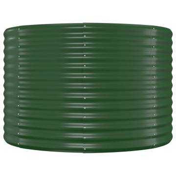 Garden Raised Bed Powder-coated Steel 507x100x68 cm - Green