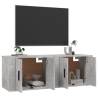 Wall-mounted TV Cabinets in Concrete Grey - 2 pcs | HipoMarket