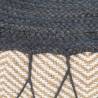 Woven Knitted Pouffe Jute Cotton 50x30 cm Blue | Hipomarket