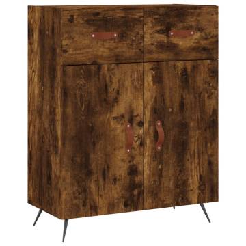 Stylish Highboard in Smoked Oak - 69.5x34x180 cm