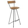 Stylish Solid Teak Wood Bar Stools - 2 Pcs Set