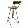 Stylish Solid Teak Wood Bar Stools - 2 Pcs Set