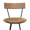 Stylish Solid Teak Wood Bar Stools - 2 Pcs Set