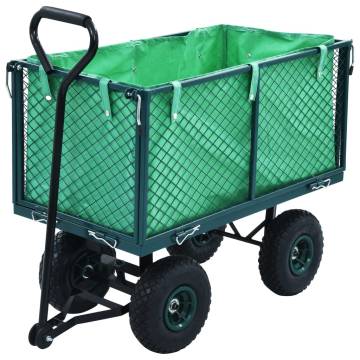 Durable Garden Hand Trolley Green - 350 kg Capacity