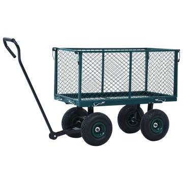 Durable Garden Hand Trolley Green - 350 kg Capacity