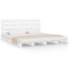 White King Size Bed Frame 150x200 cm Solid Pine - HipoMarket