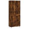 Stylish Highboard Smoked Oak - Durable Engineered Wood