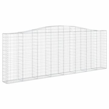 Arched Gabion Baskets - 15 pcs Galvanised Iron 400x30x140160 cm