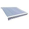 Awning Top Sunshade Canvas Blue & White 3x2.5m - Hipomarket