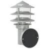 Stylish Outdoor Wall Light with Sensor - Silver Stainless Steel