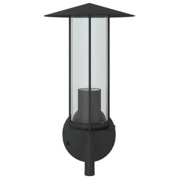 Outdoor Wall Lights 2pcs Black Stainless Steel | Hipo Market