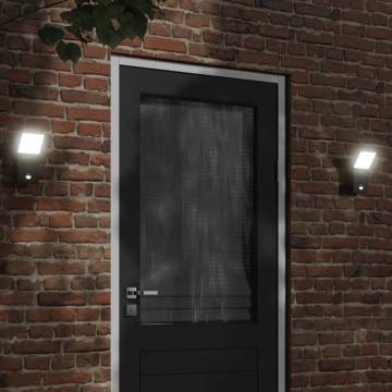 Outdoor LED Wall Light with Sensor - Black Aluminium Light