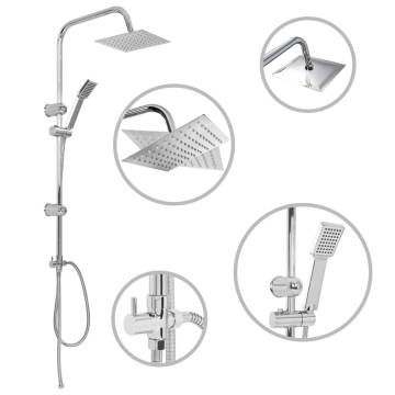 Luxurious Dual Head Shower Set - Stainless Steel & Hand Shower