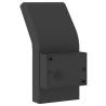 Outdoor LED Wall Light with Sensor - Black Aluminium Light