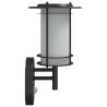 Outdoor Wall Lights with Sensors - 2pcs Black Stainless Steel