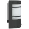 Outdoor Wall Light with Sensor - Black Stainless Steel