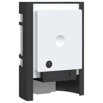 Outdoor Wall Light with Sensor - Black Stainless Steel