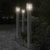 Outdoor Floor Lamp with Outlet Silver 110cm Stainless Steel Colour silver Quantity in Package 1 Bulb Quantity with outlet Model 