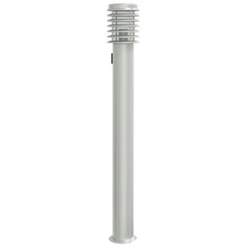 Outdoor Floor Lamp with Outlet - 110cm Stainless Steel