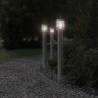 Outdoor Floor Lamp with Outlet - 110cm Stainless Steel