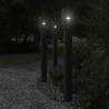 Outdoor Floor Lamps with Outlet 3pcs Black 110cm Stainless Steel Colour black Quantity in Package 3 Bulb Quantity 1 Model with outlet 