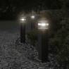 Outdoor Floor Lamps 3pcs Black 50cm Aluminium | HipoMarket