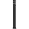 Outdoor Floor Lamps with Sensors - 3pcs Black Aluminium