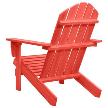 Garden Adirondack Chair - Solid Fir Wood, Red | HipoMarket