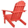 Garden Adirondack Chair - Solid Fir Wood, Red | HipoMarket