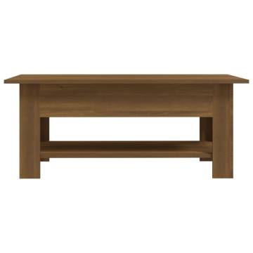 Stylish Brown Oak Coffee Table - Engineered Wood | Hipo Market