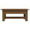 Stylish Brown Oak Coffee Table - Engineered Wood | Hipo Market