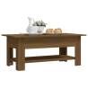 Stylish Brown Oak Coffee Table - Engineered Wood | Hipo Market