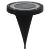 Solar Ground Lights with Spikes - 4 pcs Warm White Outdoor