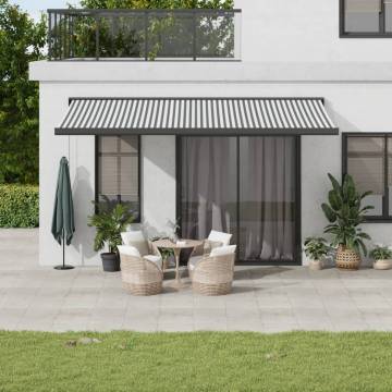 Retractable Awning Anthracite & White 5x3 m - Durable & Stylish