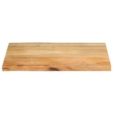 Live Edge Solid Mango Wood Table Top 90x60 cm - Unique Design