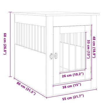 Dog Crate Furniture Sonoma Oak - Stylish & Durable | Hipo Market