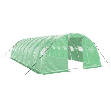 Greenhouse with Steel Frame Green | 32 m² | 8x4x2 m