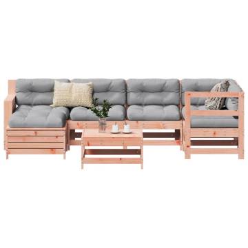 7 Piece Garden Sofa Set - Solid Wood Douglas Fir - Hipomarket