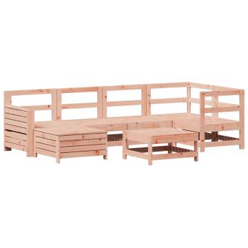 7 Piece Garden Sofa Set - Solid Wood Douglas Fir - Hipomarket