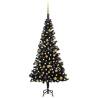 Artificial Pre-lit Christmas Tree with Ball Set Black 180 cm PVC Colour black and gold Size 180 x 93 cm Quantity in Package 1 Number of Branch Tips 