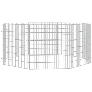 8-Panel Rabbit Cage - Spacious & Durable Galvanised Iron