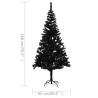 Artificial Pre-lit Black Christmas Tree 180cm with Ball Set