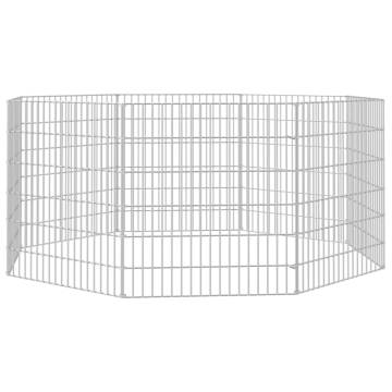 8-Panel Rabbit Cage - Spacious & Durable Galvanised Iron