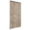 Fly Curtain Beige and Brown 118x220 cm Chenille | Hipomarket